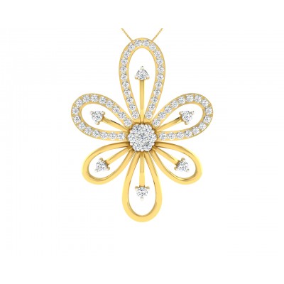Rhea Diamond Pendant in Gold